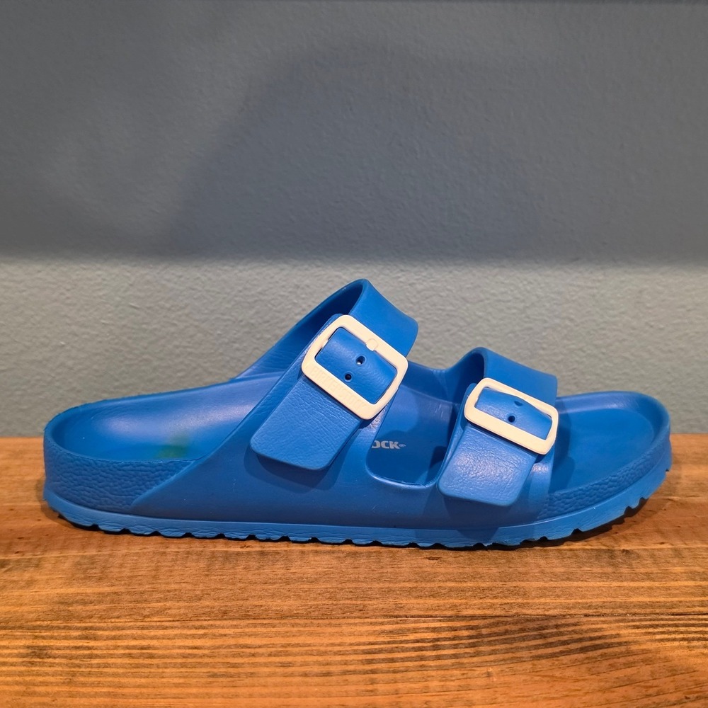 Birkenstock Mens Arizona EVA Sandals Blue Waterproof Slides Size 8 41 - Picture 9 of 12